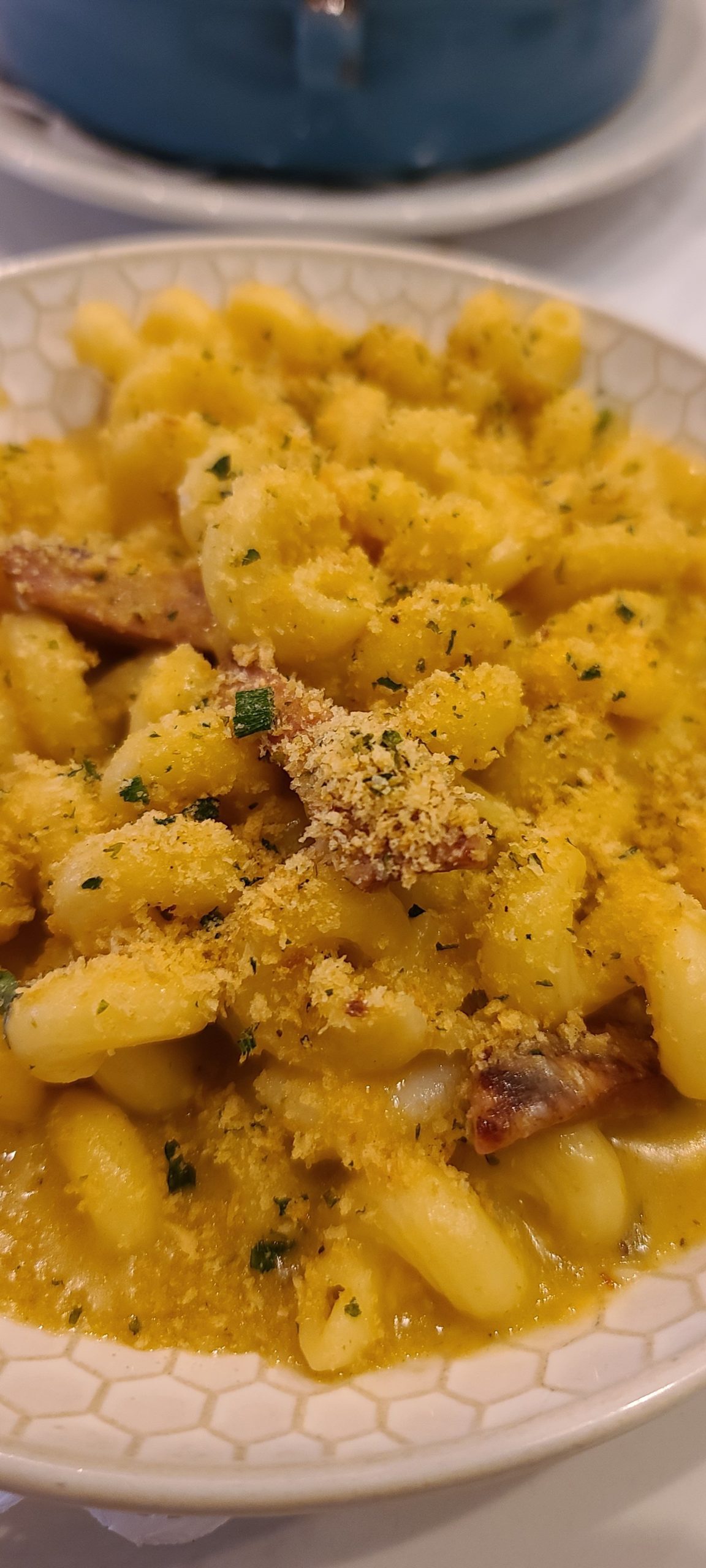 Andoulli Sausage Mac and Cheese 